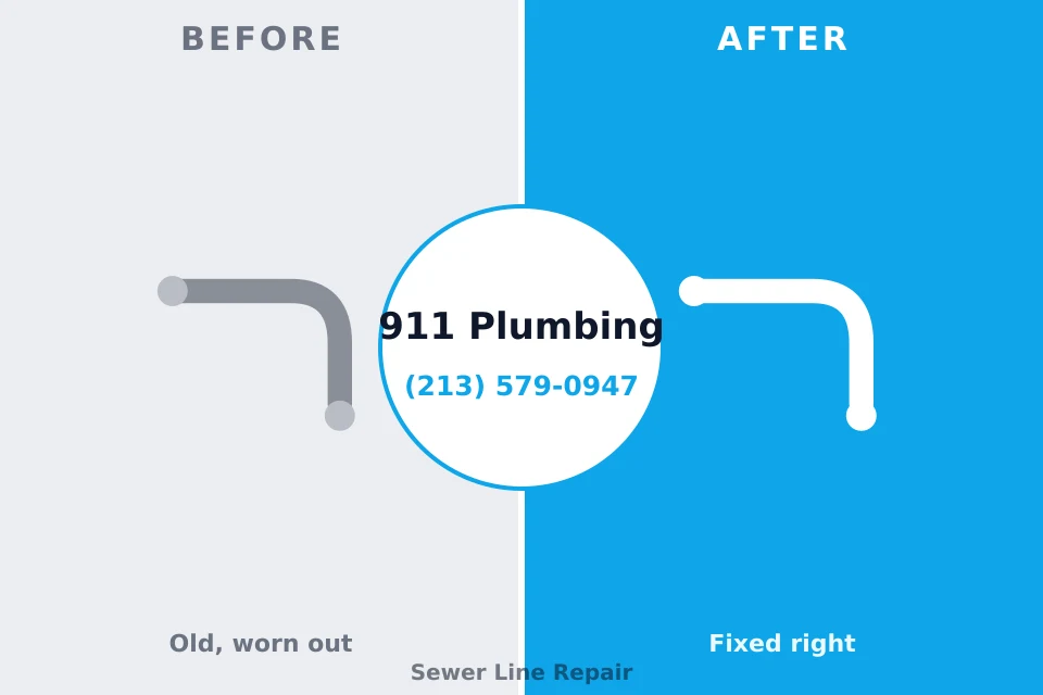 Before and after: plumbing repair Wingdale, NY